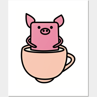 Teacup piggy! Posters and Art